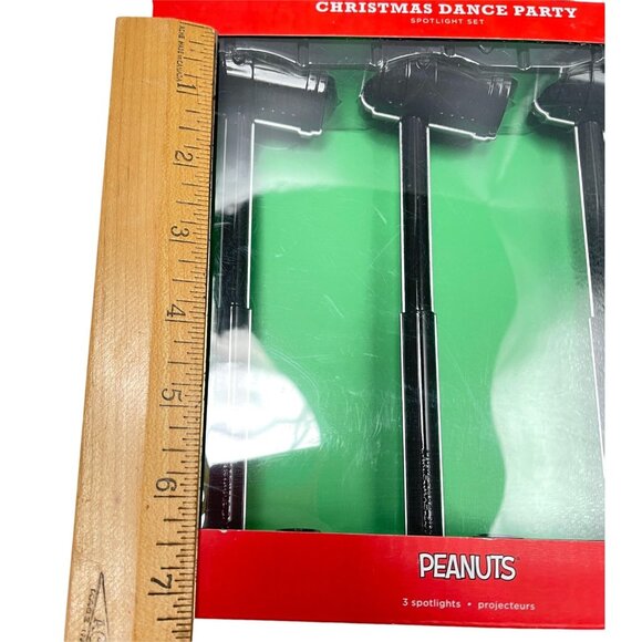 Hallmark Peanuts Christmas Dance Party Lights Spotlights Set of 3 LED 2017 New - Picture 3 of 5